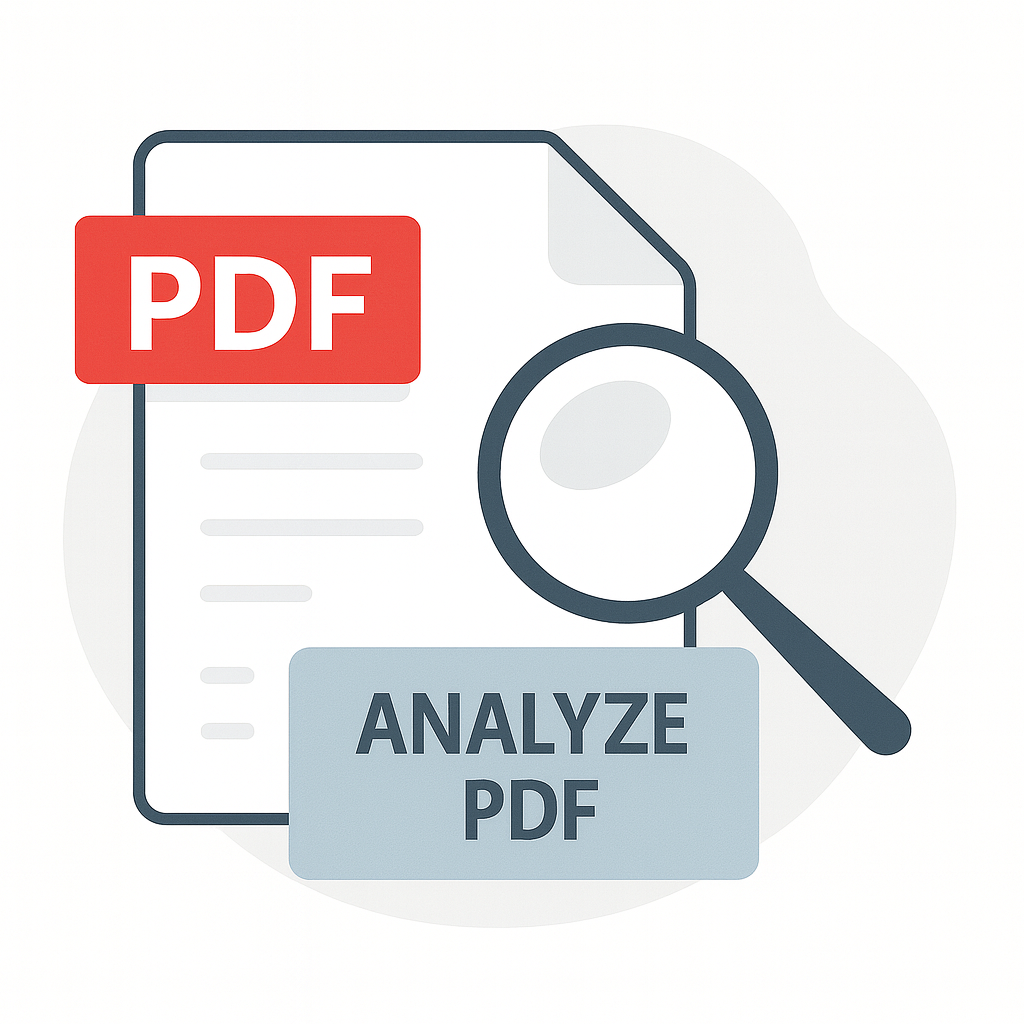 Illustration representing PDF analysis