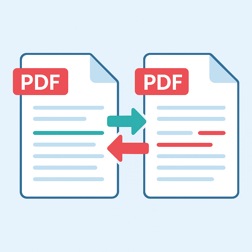 Illustration representing PDF comparison