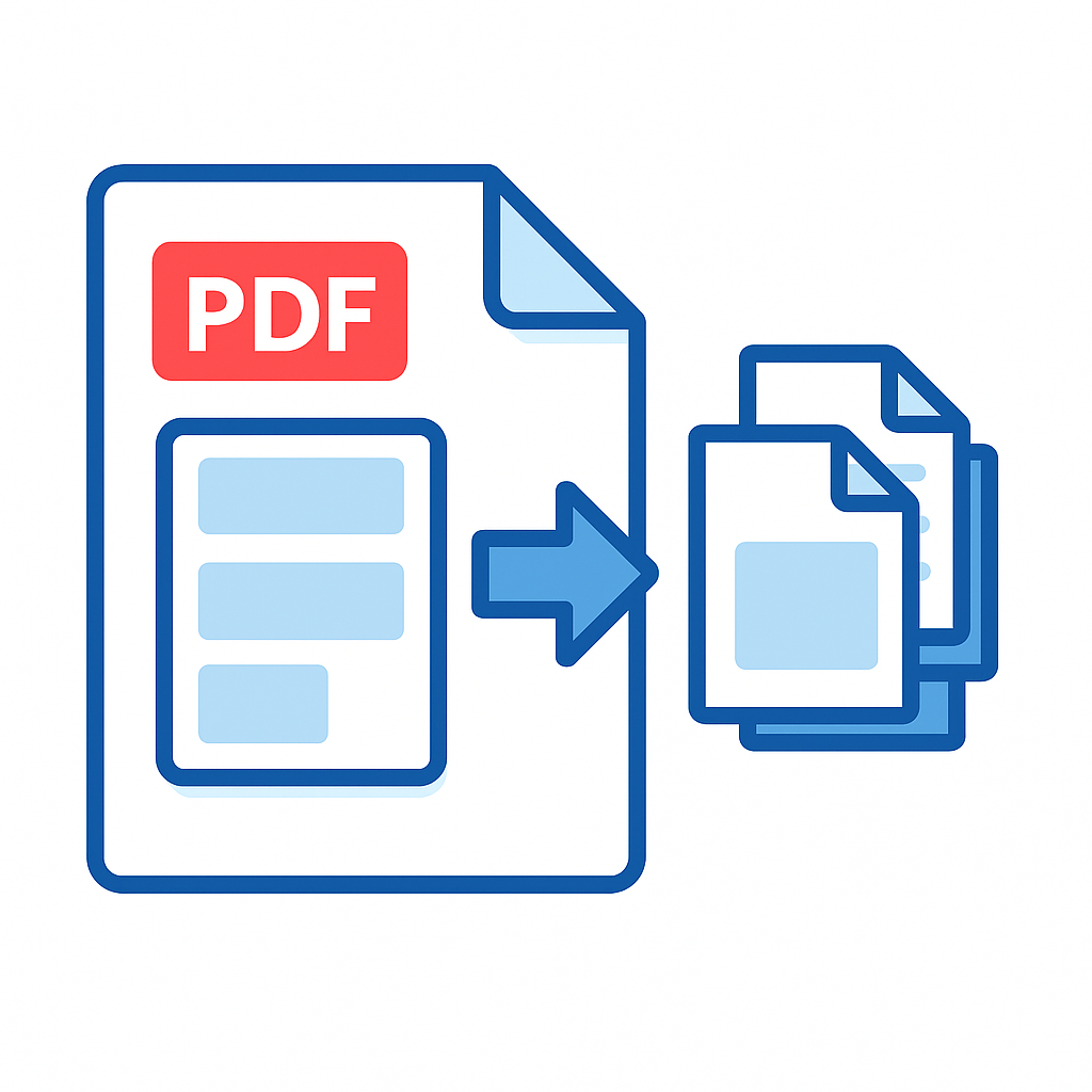 Illustration representing PDF page extraction