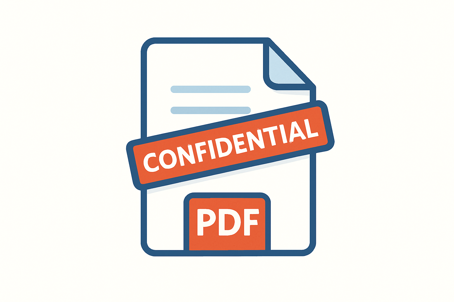 Illustration representing PDF password protection