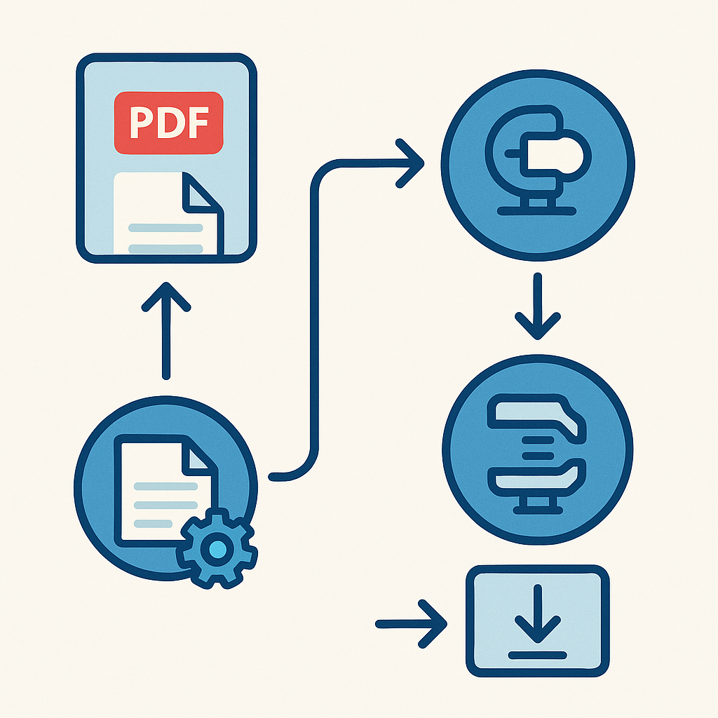 Illustration representing PDF linearization