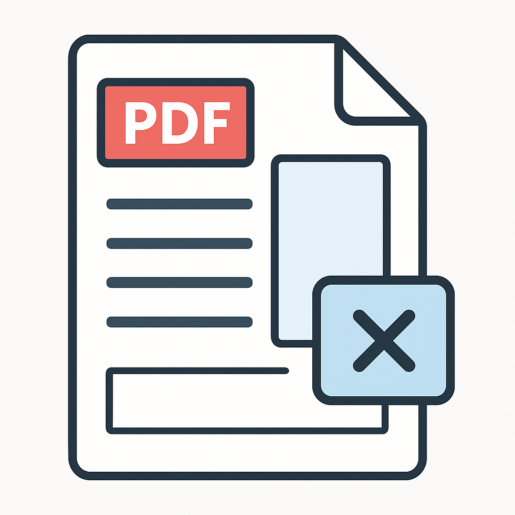 Illustration representing blank page removal