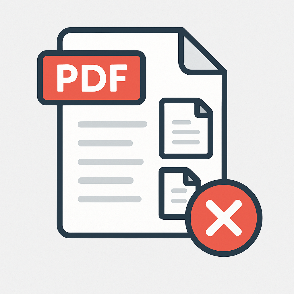 Illustration representing removing pages from a PDF
