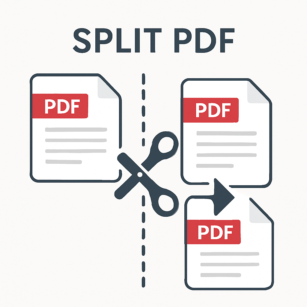 Illustration representing PDF splitting